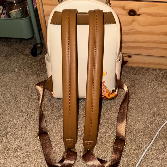 Loungefly Disney Cream Backpack with Autumn Leaves - Picture 2 of 5
